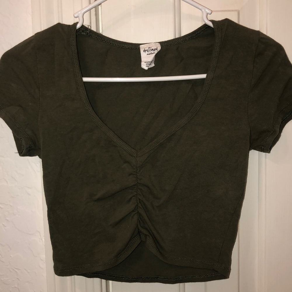 Olive Green Croptop